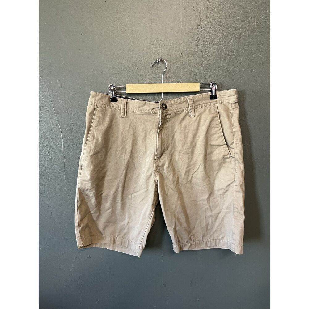 Volcom Mens Beige Chino Shorts Size 36